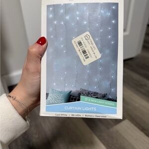 Cool White Curtain Lights